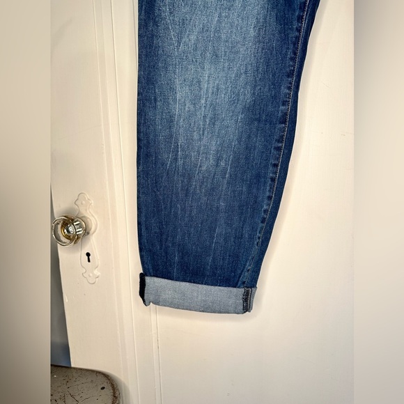 Kut from the Kloth Catherine Boyfriend Jeans Size 16W Medium indigo cuff Denim - Picture 3 of 14
